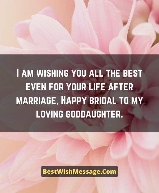 Bridal Shower Wishes for Goddaughter