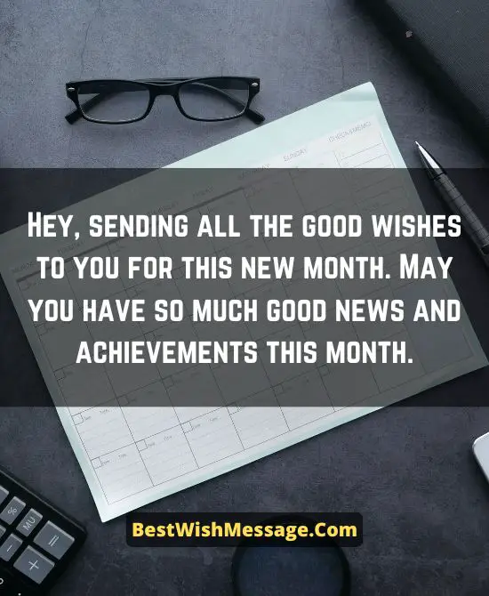 New Month Goodwill Messages