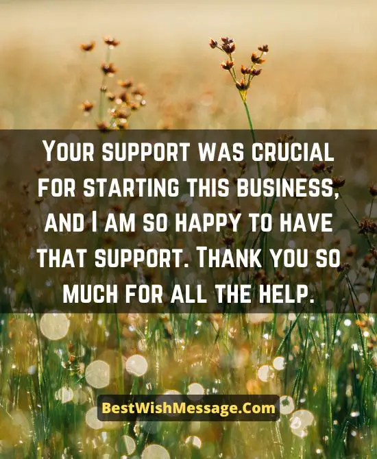 Thank You for Supporting My Small Business