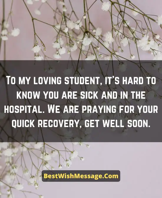 Get Well Soon Messages for Students