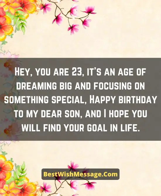 Birthday Wishes for Son Turning 23