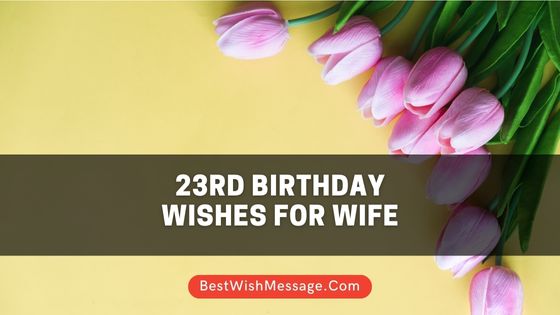 23rd Birthday Wishes for Wife