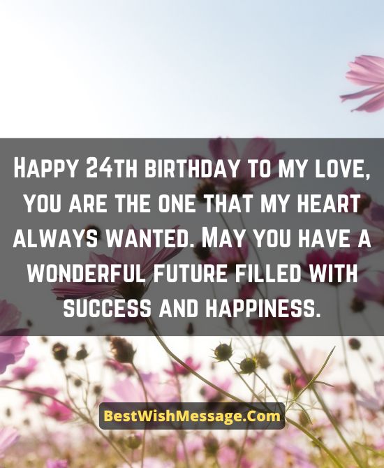 24th Birthday Wishes for Wife