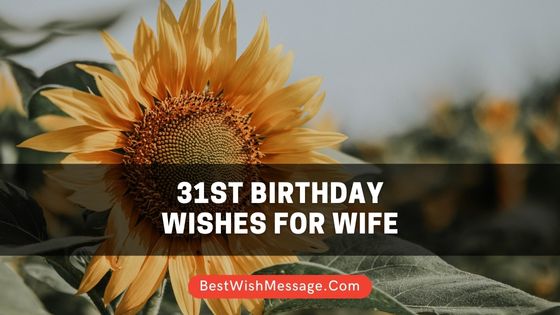 31st Birthday Wishes for Wife