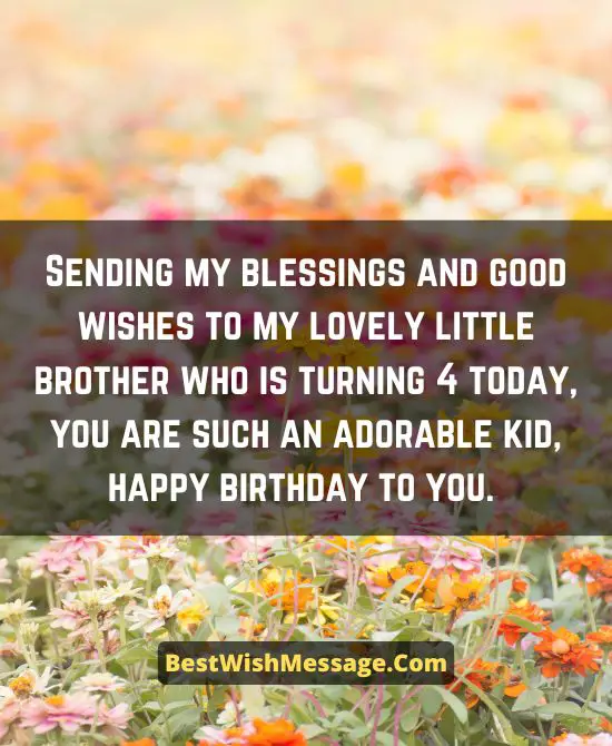 4th Birthday Wishes for Cousin Brother