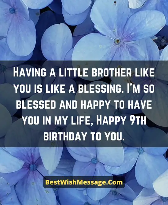 9th Birthday Wishes for Brother