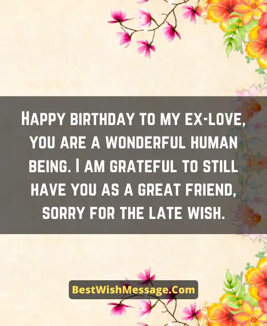 Heartwarming Belated Birthday Wishes for Ex-Boyfriend