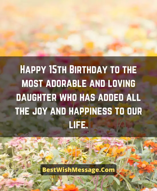 Heartwarming Birthday Wishes for Daughter Turning 15