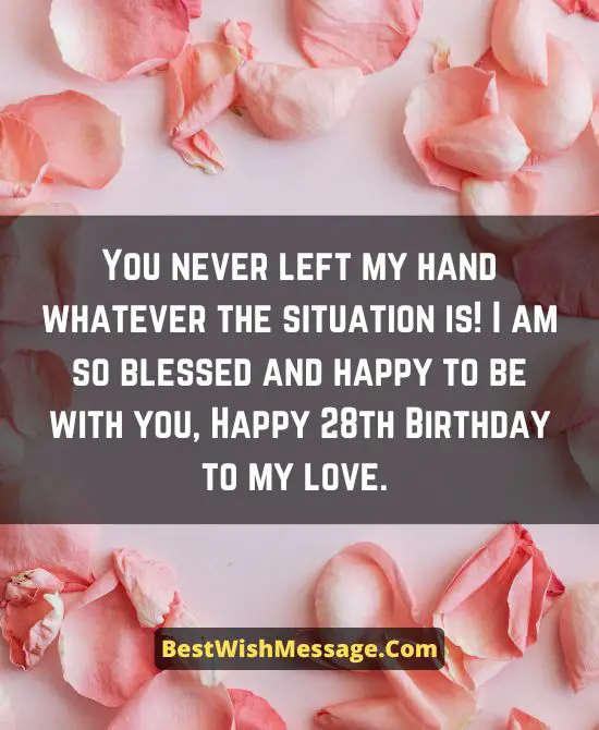 Funny Birthday Wishes for Husband Turning 28