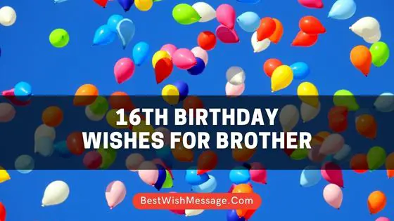 16th Birthday Wishes for Brother
