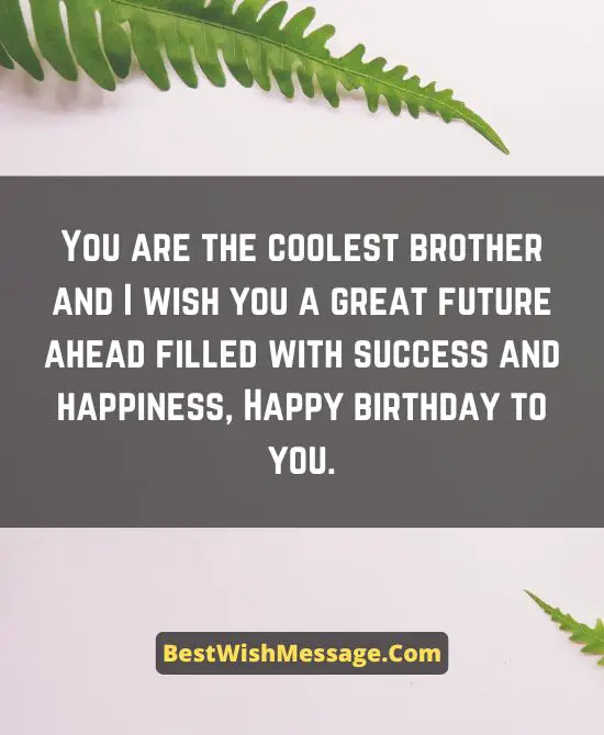 Birthday Wishes for Brother Turning 19