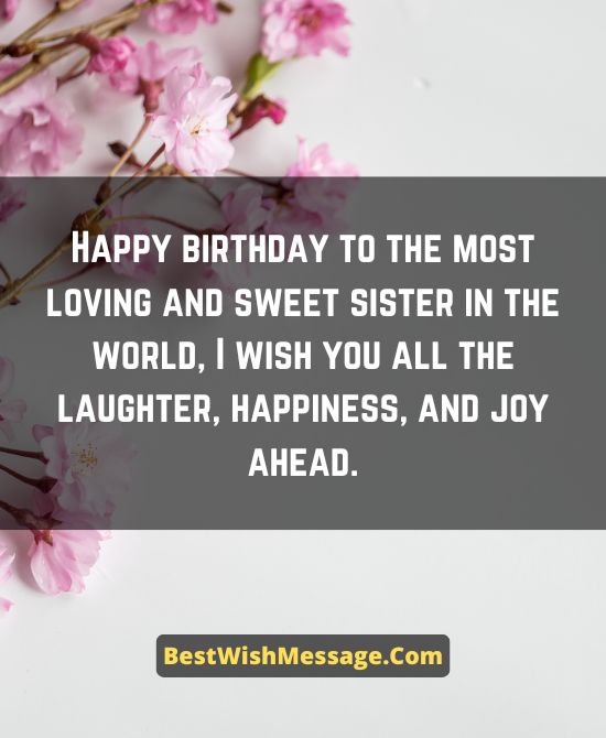 26th Birthday Wishes for Sister