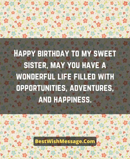 27th Birthday Wishes for Sister