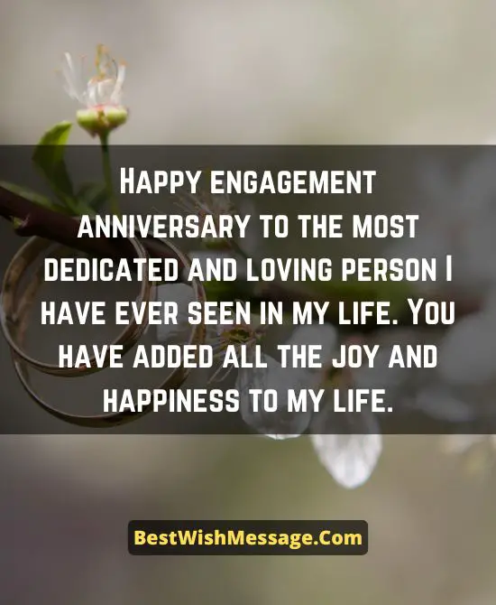 2nd Engagement Anniversary Wishes for Wife