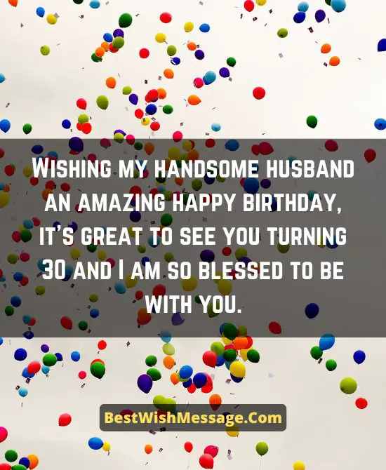 30th Birthday Wishes for Husband