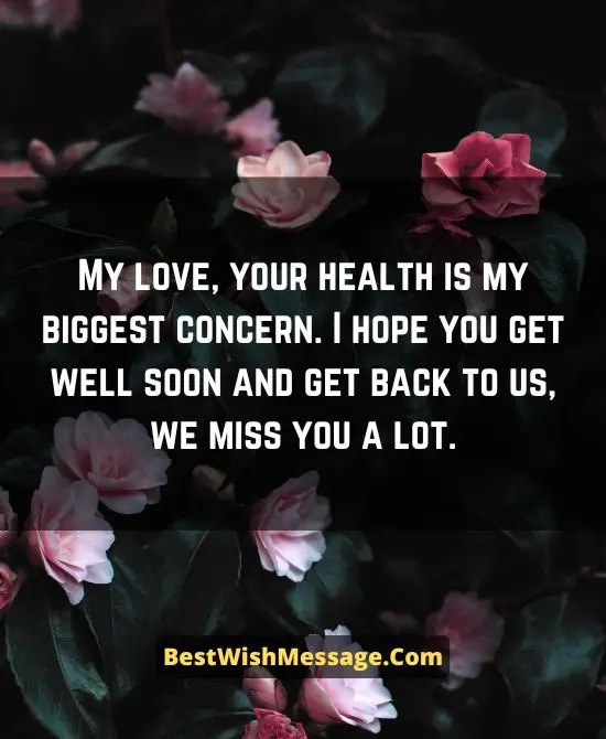 Get Well Soon Messages for Husband