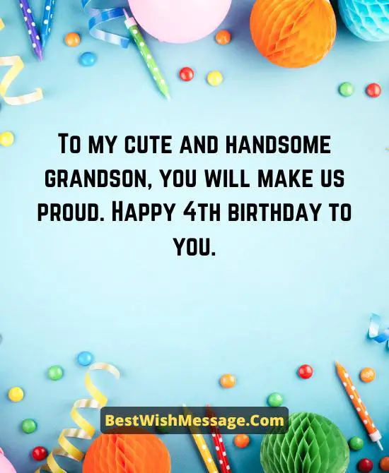 Happy 4th Birthday, Grandson