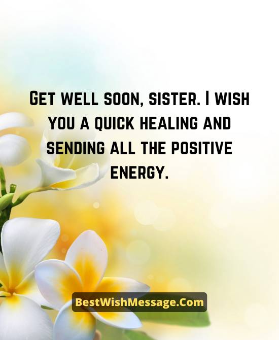 Get Well Soon Messages for Sister
